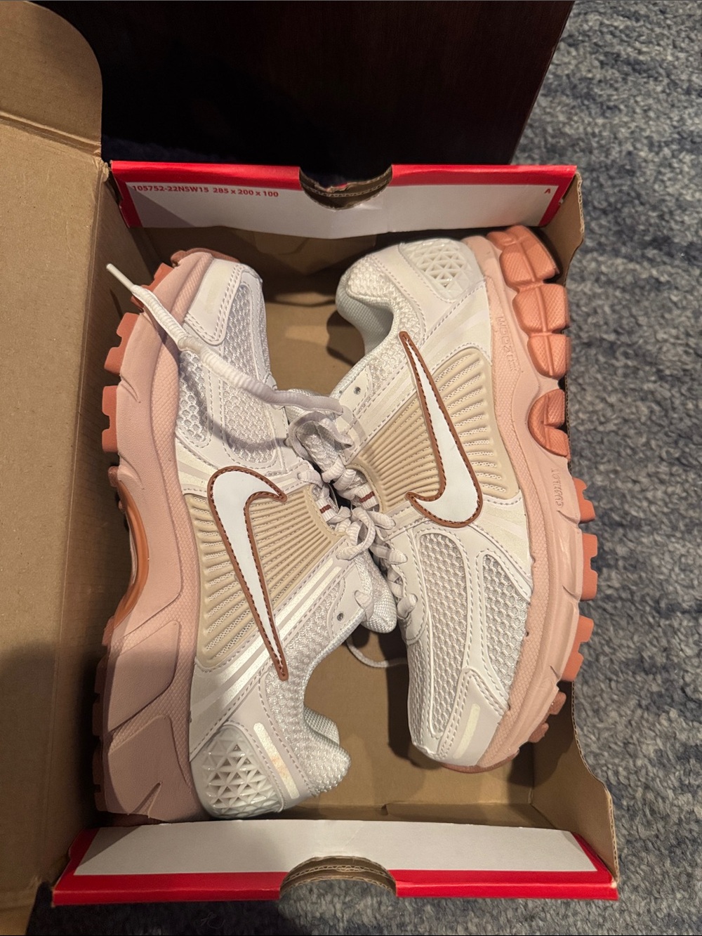 Nike Vomero 5 Women's White Sneakers with Blush Pink Soles
